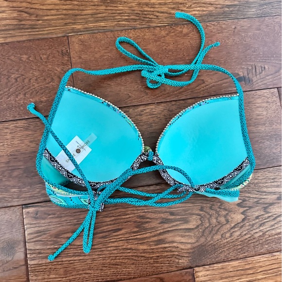 Shade & Shore Aqua Bikini Top Size 34B - Picture 2 of 5